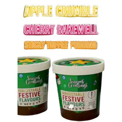 Set of 3 Apple Crumble, Sticky Toffee Pudding & Cherry Bakewell Ice Cream Pints - chef2chef.online