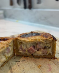 Chicken & Button Mushroom Pie - Deep Pastry Pub Pie - chef2chef.online
