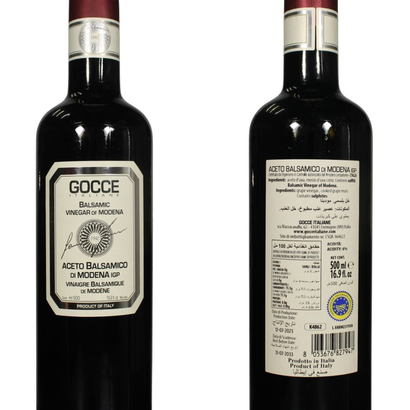 Balsamic Vinegar of Modena I.G.P. - RED seal, 500 ml - chef2chef.online