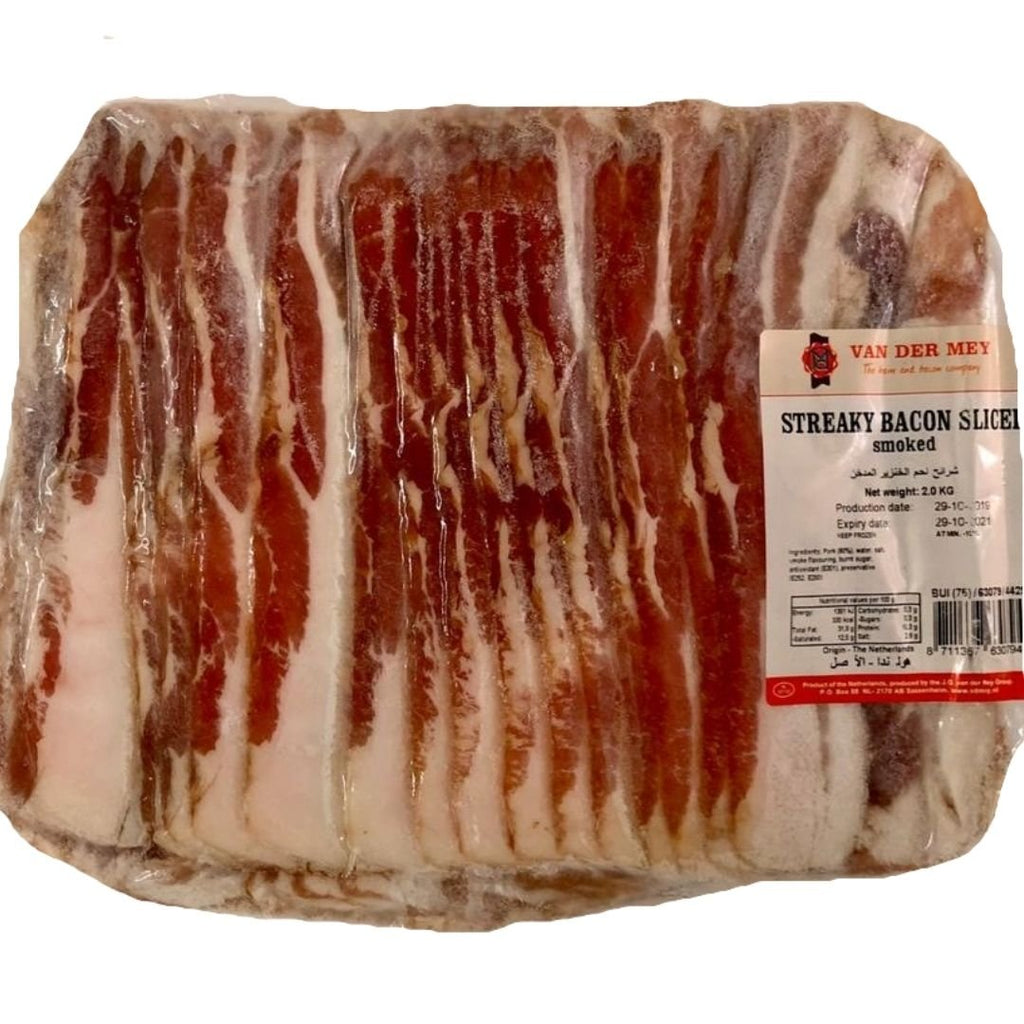 Dutch Pork Streaky Bacon Smoked Frz | chef2chef.online