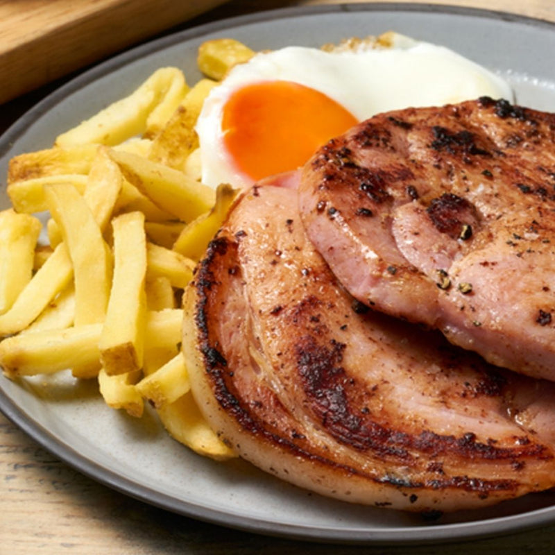 Gammon, Eggs, Beans & Hash Browns (Contains PORK) - chef2chef.online