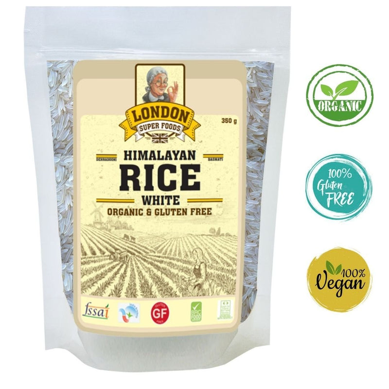 Himalayan White Basmati Rice - Natural & Gluten Free, 350g - chef2chef.online