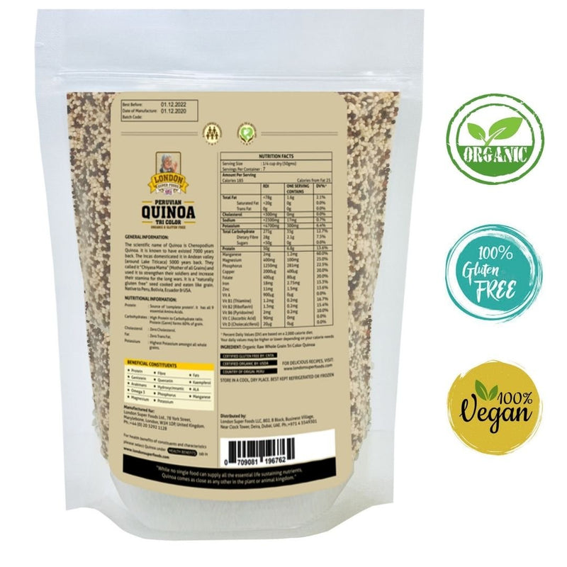 Peruvian Quinoa - Tricolor Organic and Gluten Free 350g - chef2chef.online
