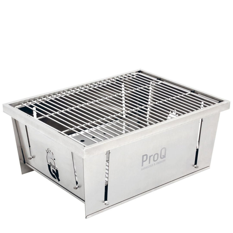 ProQ Flatdog Foldable Portable BBQ Grill, Stainless steel - chef2chef.online