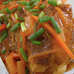 Sweet & Sour Hammour with Edamame Beans - chef2chef.online